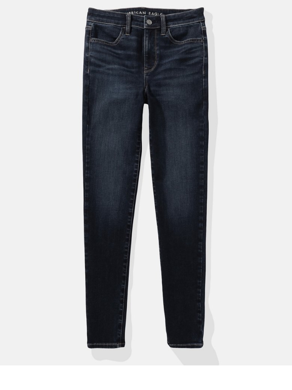 Slim High-Rise Dark Blue Skinny Jeans for Women